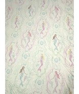 Pottery Barn Kids Bailey Mermaid Organic Sheet Set Twin 2 Piece Flat Fitted - £24.62 GBP