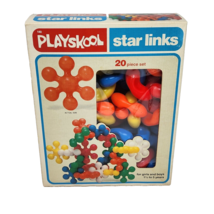 VINTAGE 1981 PLAYSKOOL STAR LINKS 20 PIECE SET # 140 PLASTIC COLOR PIECES - $23.75