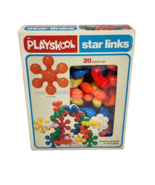 VINTAGE 1981 PLAYSKOOL STAR LINKS 20 PIECE SET # 140 PLASTIC COLOR PIECES - £18.70 GBP