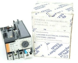 NEW LAKSHMI SPRECHER+SCHUH CT3-12-1.00A THERMAL OVERLOAD RELAY CT3121.00A - $35.00
