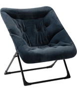 Hollyhome X-Large Saucer Chair, Comfy Oversized Folding Chair,, Navy Blue - $142.46 CAD