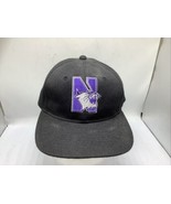 NORTHWESTERN UNIVERSITY WILDCATS hat vintage black adjustable snapback c... - $24.13 CAD
