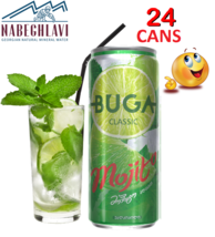 24CANS x 330ml NABEGHLA Soft Drink BUGA MOJITO CLASSIC Made in Georgia B... - $57.41