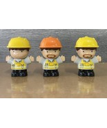 Playgo Mini Wheels 3&quot; Figure Replacements Construction Workers Lot Set of 3 - £10.18 GBP