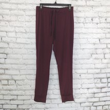 LLD Aeropostale Women&#39;s Large Activewear Leggings Maroon Red Joggers Drawstring - £15.43 GBP