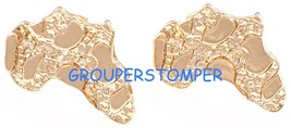 Africa Map Post Style In Two Sizes Pierced Stud Earrings New Nugget Style - $12.99