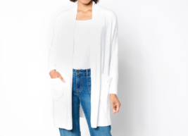 Barefoot Dreams CozyChic Lite Long Cardigan- Sea Salt, 2X - £65.80 GBP