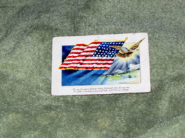 Postcard Eagle w/ American Flag Patriotic, horizontal (office) - £5.53 GBP