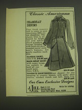 1974 J. Jill Shirt and Skirt Advertisement - Classic Americana Chambray Denims - £14.54 GBP