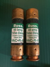 lot of 2 Cooper Bussmann HAC-R-45  Time Delay Low Voltage Fuses - £15.63 GBP