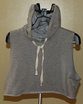 Forever 21 crop top hoodie, gray sleeveless, oversized loose XS - £3.09 GBP