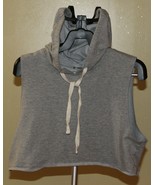 Forever 21 crop top hoodie, gray sleeveless, oversized loose XS - £3.12 GBP