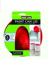 Red Silicone Gallon Paint Can Lid Mess Free Pour Store Collapsible Top P... - £10.88 GBP