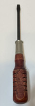 Vintage Straight Flathead Screwdriver with Red Wooden Handle 9 inches - $15.57