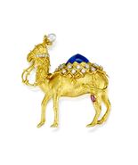 Tiffany & Co. Schlumberger Dromedary Camel Brooch with Lapis, Pearl, Diamond - $63,595.92