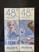 Set of 2 Disney Frozen Princess Puzzles 48 Pcs Each Elsa &amp; Olaf NEW - £7.58 GBP