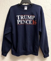 Trump Pence 2016 President USA Vote Election Sweatshirt Hoodie RARE Navy... - £44.57 GBP