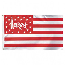 Nebraska Cornhuskers Flag 3x5 Deluxe Stars and Stripes - $1,624.18 MXN