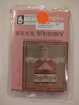 Heart in Hand Angelica Wool Whimsy Linen Cross Stitch Kit Buttons Fabric Floss - £18.97 GBP