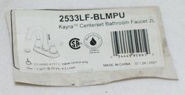 Delta 2533LF BLMPU Kayra Centerset Bathroom Faucet 2L Matte Black image 6