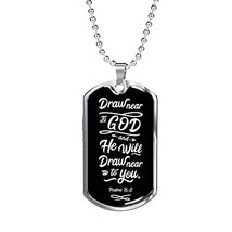 Express Your Love Gifts Draw Closer to God ScriptureInspired Psalm Necklace Stai - £40.88 GBP