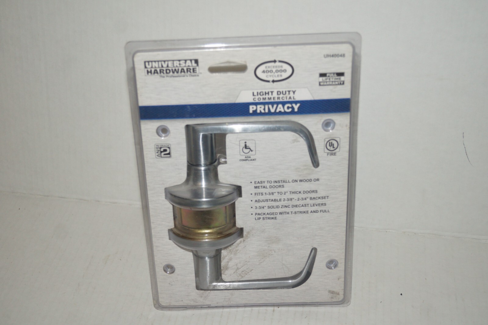 Universal Hardware Privacy Light Duty Commercial Chrome  Door Handle UH40048 Item image 8