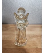Vintage PRAYING ANGEL Crystal Candle Holder Lead Glass Like Cut Ice Cand... - $15.46 CAD