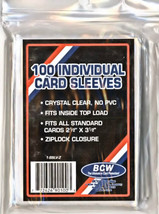 1 pack of 100 Individual Card Sleeves BCW No PVC - £2.32 GBP