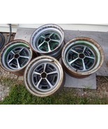 FOUR ORIGINAL 14 X 7 PAINTED MAGNUM STEEL WHEELS-5 LUG/4 1/2 HOLE - £213.17 GBP