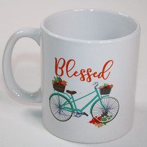 Royal Norfolk Bicycle Flowers Basket Coffee Mug 12 oz Blessed Tea Cup Co... - $10.23