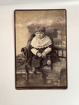 Antique Vintage Cabinet Card Photograph Young Child Gothic Victorian KG - $9.89