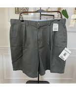 NWT Chino Brand Front Pleat Shorts Olive Green 38 - $20.88