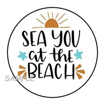 30 See Sea You At The Beach Envelope Seals Labels Stickers 1.5&quot; Round Gifts - £5.89 GBP