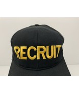 Vintage USA Hat Recruit Military Snapback Cap Embroidered Logo Shallow S... - $17.77