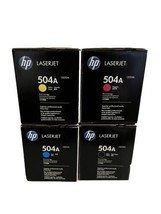HP LASERJET 504A CE250A,CE251A,CE252A,CE253A Toner Cartridges Set (C,Y,M... - $186.99