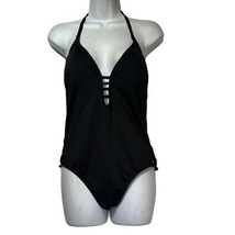 laundry by shelli segal black deep v plunge one piece swimsuit Size M - $28.70
