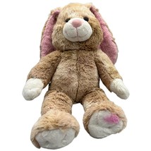 Build a Bear Cinnamon Pink Ear 15&quot; Easter Rabbit Plush Brown Tan Swirl P... - £10.17 GBP