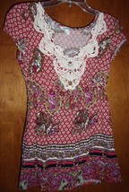 Speechless Phesant Boho Long Top Gently Worn Size L - $7.99