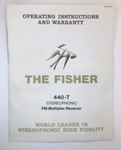 Fisher Model 440-T  Stereophonic Receiver Owner / User Manual *Original* - £15.72 GBP