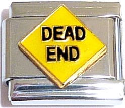Dead End Sign Italian Charm - £7.09 GBP