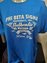 PHI BETA SIGMA FRATERNITY T-SHIRT Phi Beta Sigma Blue T-Shirt Blue Crew ... - £19.65 GBP