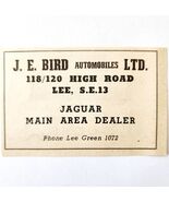 1954 J.E. Bird Ltd Jaguar Dealer Advertisement Import Automobilia Lee E89F1 - €17,17 EUR 1954 J.E. Bird Ltd Jaguar Dealer Advertisement Import Automobilia Lee E89F1 - €17,17 EUR