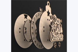 Christmas Countdown Bauble Laser Svg - $2.30