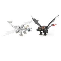 Toothless Night Fury Dragon and His Girlfriend Light Fury Dragon 465 Pieces - £31.39 GBP