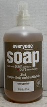 Everyone For Everybody Unscented Soap Shampoo Body Wash Bubble Bath 16 Oz. - £10.27 GBP