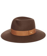 Rag &amp; Bone Zoe Wool Felt Fedora Hat, Spanish Style Pecan Brown, Small, NWT - $176.43 CAD