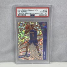 2020 Panini Revolution /8 Obi Toppin Holo Gold Chinese NY Rookie Pacers - PSA 10 - £146.95 GBP