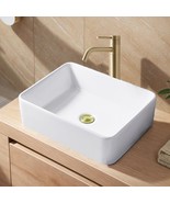Rectangular Vessel Sink, 16&quot;X12&quot; White Bathroom Sink, Ceramic Vessel Sin... - $48.99