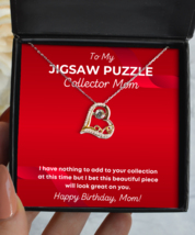 Jigsaw Puzzle Collector Mom Necklace Birthday Gifts - Love Pendant Jewelry  - £39.78 GBP