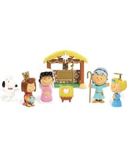 NIB Peanuts Nativity Scene 7 Piece Set Christmas Snoopy Charlie Brown - £31.82 GBP